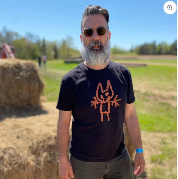 Men's Black Hare Premium Hand Printed Graphic T Shirts - BNWOT size Small - Picture 2 of 7